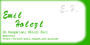 emil holczl business card